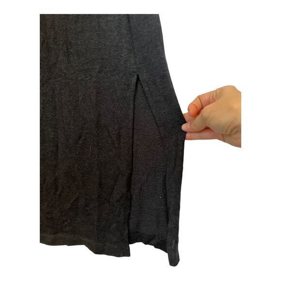 NWOT Nordstrom | Black Knit V Neck Stretchy Comfy Sleeveless Maxi Dress M - Picture 3 of 8